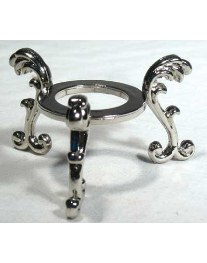 Silver Plated Flower gazing ball stand