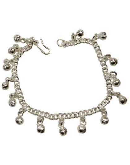 Silvertone anklet w/ Bells