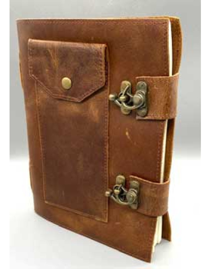 Soft leather w/ Double latch