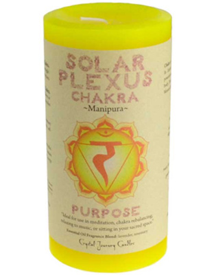 Solar Plexus Chakra pillar candle 3" x 6"