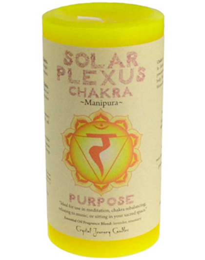 Solar Plexus Chakra pillar candle 3" x 6"