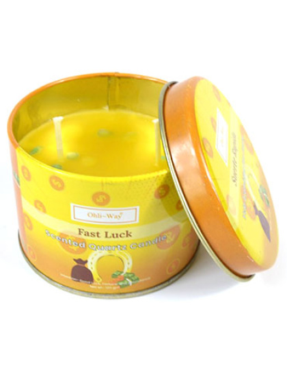Suerte Rapida (Fast Luck) quartz tin candle