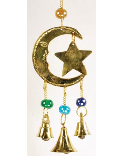Three Bell Star and Moon wind chime