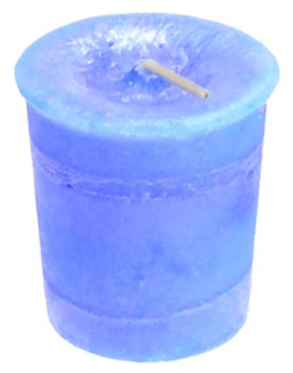 Throat Chakra votive candle