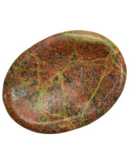 Unakite worry stone