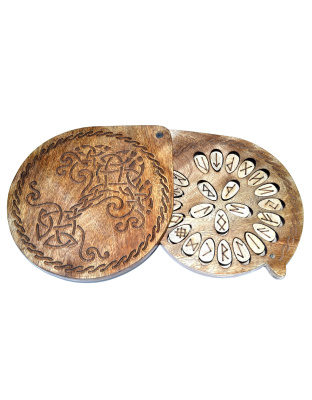 Wood rune set W/ Tree box