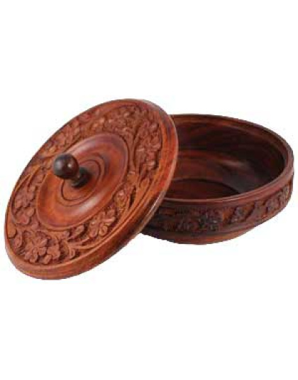 Wooden Ritual Bowl w/ Lid