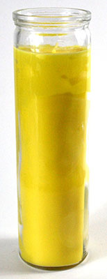 Yellow 7-day jar candle