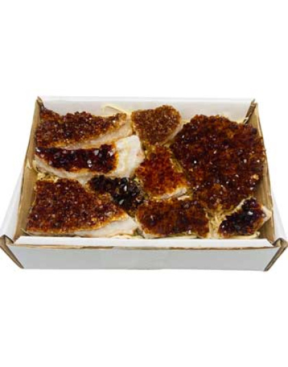 ~2kg Flat of Citrine Points