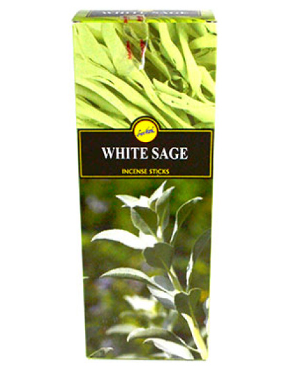 (box of 6) White Sage sree vani stick