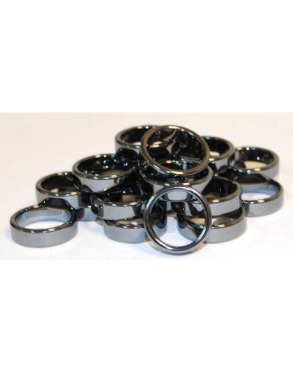 (set of 100) 6mm Flat Hematite rings