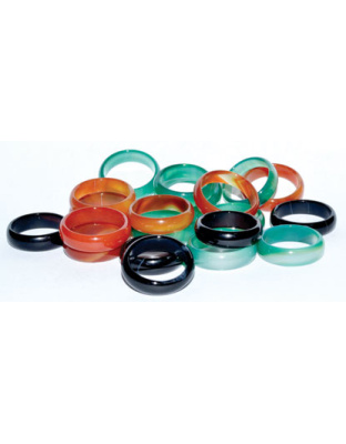 (set of 100) 6mm Rounded Agate rings