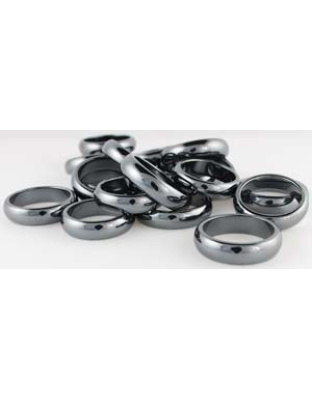 (set of 100) 6mm Rounded Hematite rings
