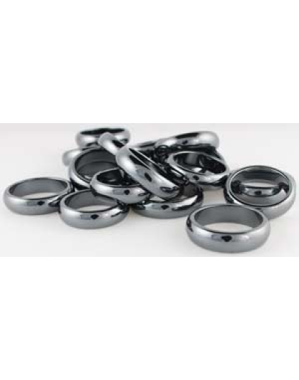 (set of 100) 6mm Rounded Hematite rings
