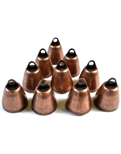 (set of 10)  1 1/4" Copper colored aluminum Bell