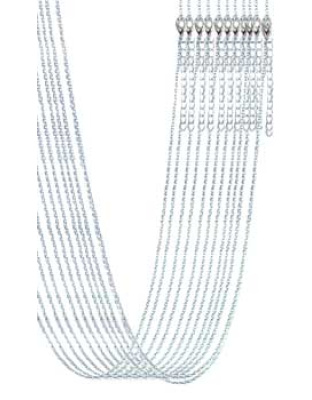 (set of 12) 20" Silver Plated Brass Chain