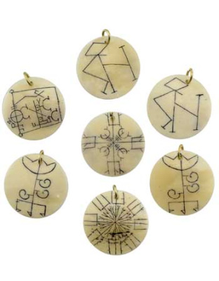 (set of 23) T ibetan Bone Charm various