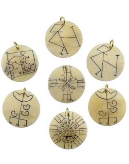 (set of 23) T ibetan Bone Charm various