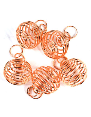 (set of 24) 3/4" Copper Plated coil
