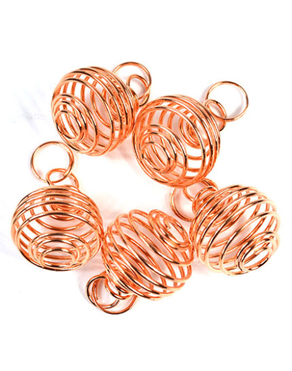 (set of 24) 3/4" Copper Plated coil