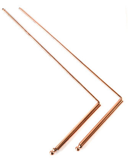 (set of 2) 12" x 4 3/4" copper Drowsing Rod