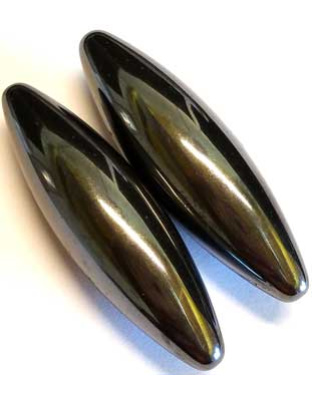 (set of 2) 60mm Magnetic Hematite Oval
