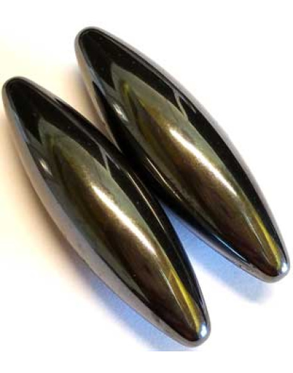 (set of 2) 60mm Magnetic Hematite Oval