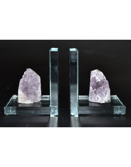 (set of 2) Amethyst book ends