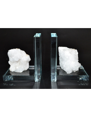 (set of 2) Quartz book ends