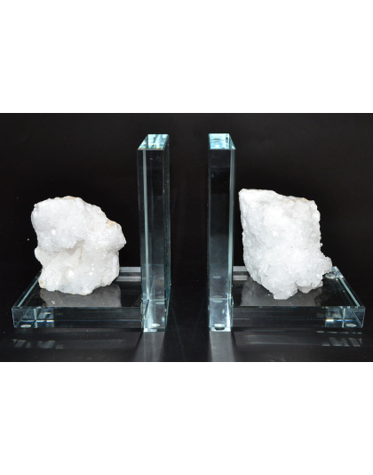 (set of 2) Quartz book ends