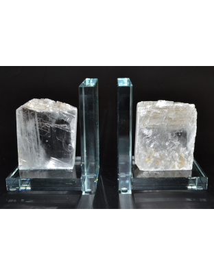 (set of 2) Selenite book ends