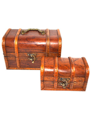 (set of 2) antique wood box