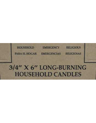 (set of 36) Black 6" household candle