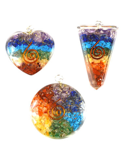(set of 3) Chakra orgone (point,heart,round)