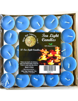 (set of 50) 2 hour Blue Tea Light