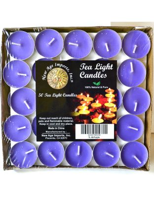 (set of 50) 2 hour Purple Tea Light