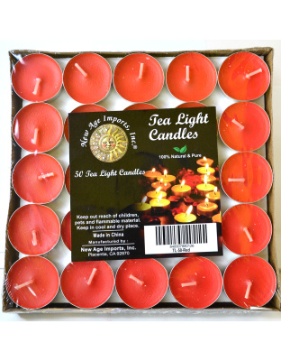 (set of 50) 2 hour Red Tea Light