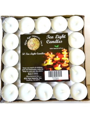 (set of 50) 2 hour White Tea Light