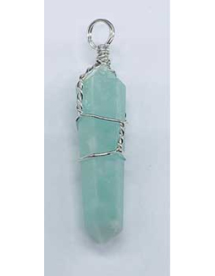 (set of 5) Amazonite wire wrapped point