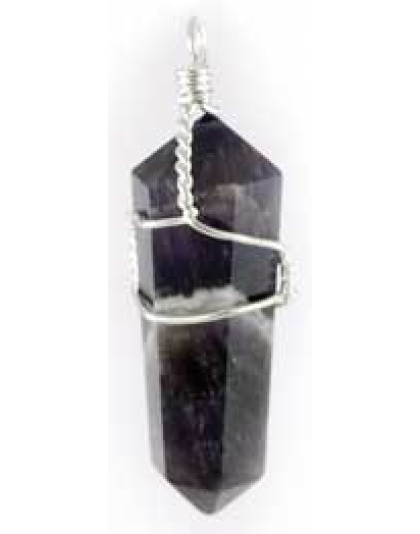 (set of 5) Amethyst wire wrapped point