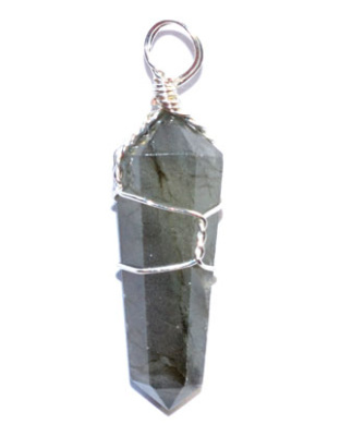 (set of 5) Labradorite wire wrapped point