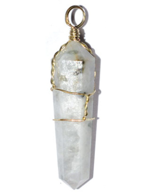 (set of 5) Rainbow Moonstone wire wrapped point
