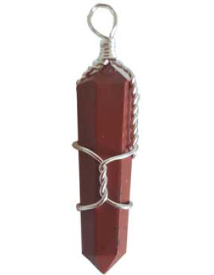 (set of 5) Red Jasper w wrapped point