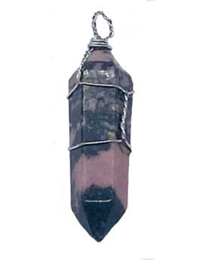 (set of 5) Rhodonite wire wrapped point