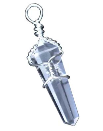 (set of 5) wire wrapped Clear Quartz point