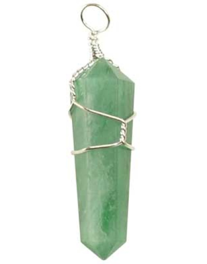 (set of 5) wire wrapped Green Aventurine point