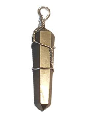 (set of 5) wire wrapped Pyrite point