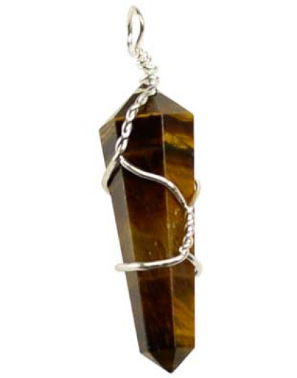 (set of 5) wire wrapped Tiger Eye point