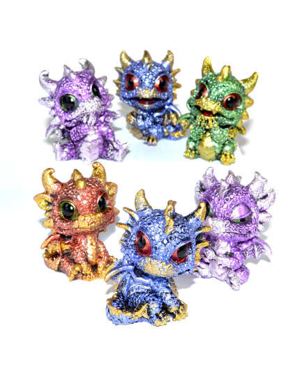 (set of 6) 1 3/4" Baby Dragons