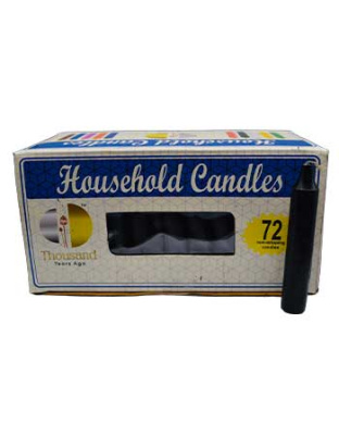 (set of 72) Black 4" household candles